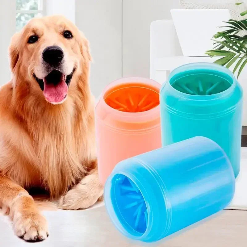 Dog Paw Cleaner Cup Soft Silicone Combs Portable Outdoor Pet Towel Foot Washer Paw Clean Brush Quickly Wash Foot Cleaning Bucket